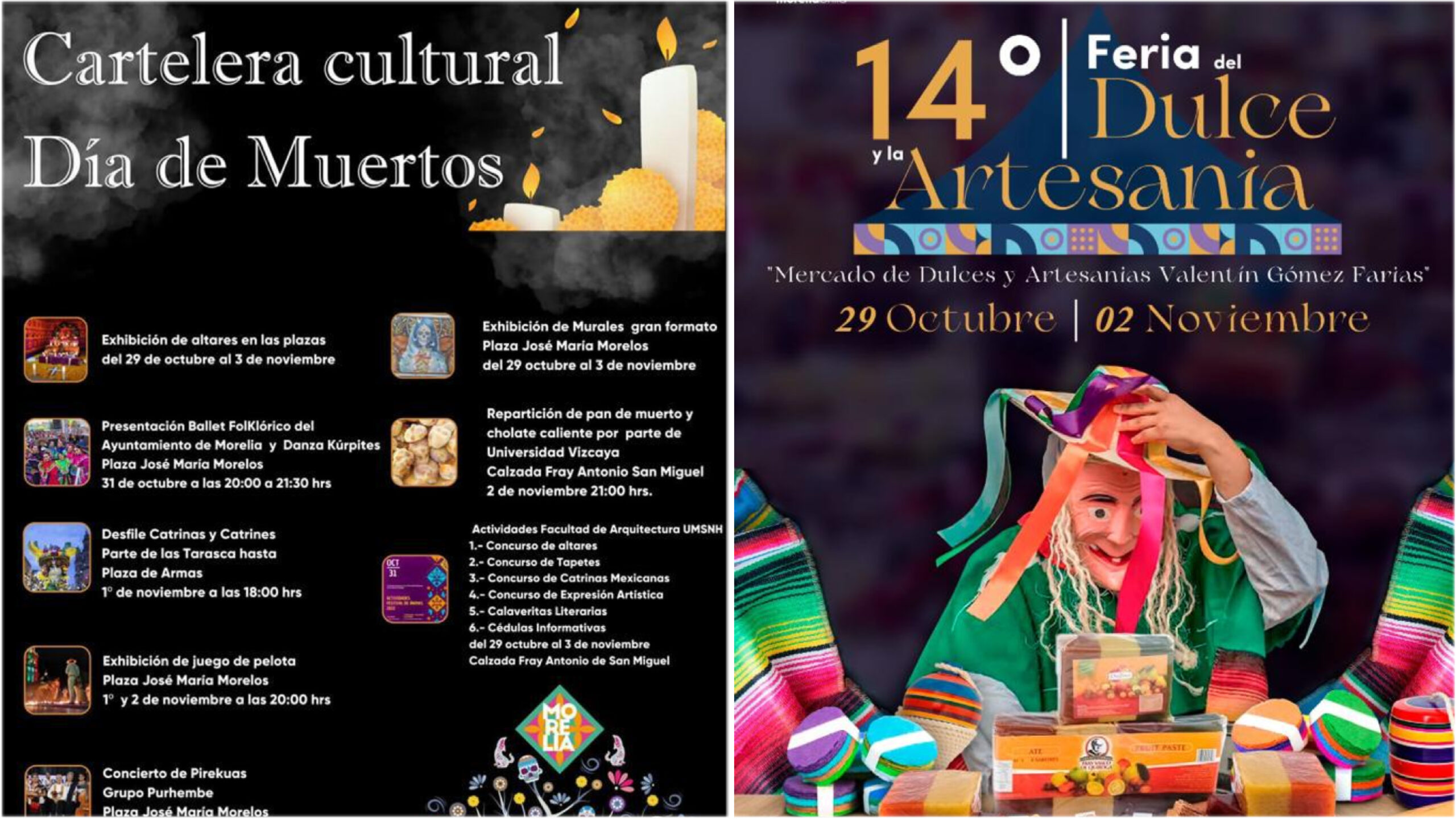 Morelia brilla en Día de Muertos con un vasto programa de actividades